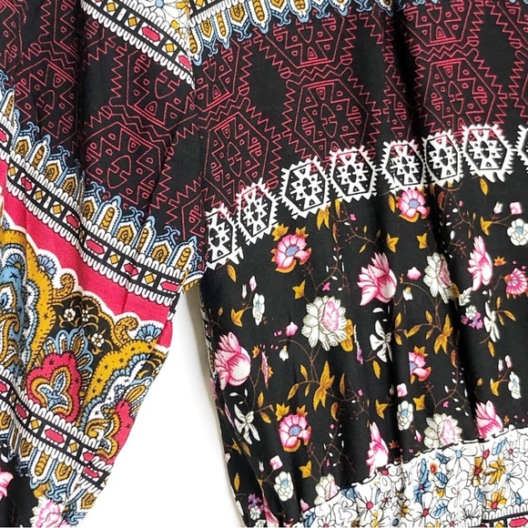 Bohemian multicolored, button-down maxi dress - Picture 5 of 9